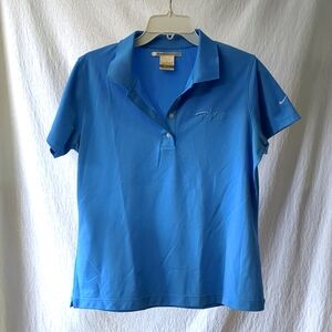 Nike Golf Blue Dri-Fit Women's Polo Shirt Size L